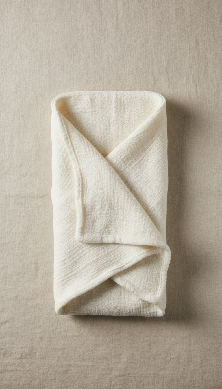 Ivory Knit Receiving Blanket